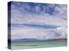 Boat with Red Sails Off Traigh Bhan Beach, Iona, Sound of Iona, Scotland, United Kingdom, Europe-Neale Clarke-Stretched Canvas