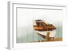 Boat with Textured Wood Look II-Ynon Mabat-Framed Premium Giclee Print