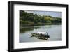 Boat with Tourists Shipping around the Source of the Nile, Jinja, Uganda, East Africa, Africa-Michael-Framed Photographic Print