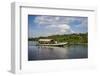 Boat with Tourists Shipping around the Source of the Nile, Jinja, Uganda, East Africa, Africa-Michael-Framed Photographic Print