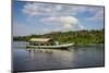 Boat with Tourists Shipping around the Source of the Nile, Jinja, Uganda, East Africa, Africa-Michael-Mounted Photographic Print