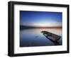 Boat Wreck in the Afterglow at Chiemsee, Bavaria, Germany, Europe-Dieter Meyrl-Framed Photographic Print