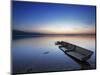 Boat Wreck in the Afterglow at Chiemsee, Bavaria, Germany, Europe-Dieter Meyrl-Mounted Photographic Print