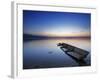 Boat Wreck in the Afterglow at Chiemsee, Bavaria, Germany, Europe-Dieter Meyrl-Framed Photographic Print