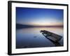 Boat Wreck in the Afterglow at Chiemsee, Bavaria, Germany, Europe-Dieter Meyrl-Framed Photographic Print