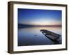 Boat Wreck in the Afterglow at Chiemsee, Bavaria, Germany, Europe-Dieter Meyrl-Framed Photographic Print