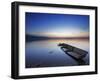 Boat Wreck in the Afterglow at Chiemsee, Bavaria, Germany, Europe-Dieter Meyrl-Framed Photographic Print