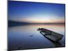 Boat Wreck in the Afterglow at Chiemsee, Bavaria, Germany, Europe-Dieter Meyrl-Mounted Photographic Print