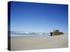 Boat Wreck on the Beach, Fraser Island, Queensland, Australia-R Mcleod-Stretched Canvas