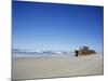 Boat Wreck on the Beach, Fraser Island, Queensland, Australia-R Mcleod-Mounted Photographic Print