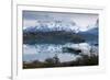 Boatdock and Late Evenng Reflections in Lago Pehoe, Torres Del Paine National Park, Patagonia-Eleanor Scriven-Framed Photographic Print