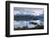 Boatdock and Late Evenng Reflections in Lago Pehoe, Torres Del Paine National Park, Patagonia-Eleanor Scriven-Framed Photographic Print