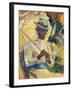 Boater Hat with Parasol-Boscoe Holder-Framed Art Print