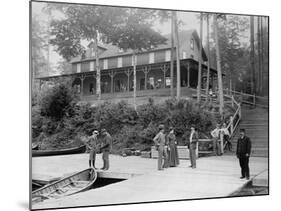 Boaters at Lake Lodge-Seneca Ray Stoddard-Mounted Photographic Print