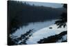 Boaters Fishing on Lost Lake Near Mount Hood, Oregon-Justin Bailie-Stretched Canvas