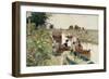 Boaters in a Lock on the Thames-Hector Caffieri-Framed Giclee Print