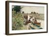 Boaters in a Lock on the Thames-Hector Caffieri-Framed Giclee Print