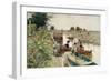 Boaters in a Lock on the Thames-Hector Caffieri-Framed Giclee Print