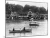 Boaters in Front of Bethesda Terrace, Central Park-null-Mounted Photographic Print
