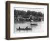 Boaters in Front of Bethesda Terrace, Central Park-null-Framed Photographic Print