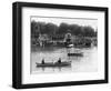 Boaters in Front of Bethesda Terrace, Central Park-null-Framed Photographic Print