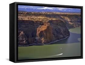 Boaters on Lake Billy Chinook-Steve Terrill-Framed Stretched Canvas