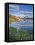 Boathouse and Maligne Lake, Jasper National Park, Alberta, Rockies, Canada-Michele Falzone-Framed Stretched Canvas