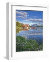 Boathouse and Maligne Lake, Jasper National Park, Alberta, Rockies, Canada-Michele Falzone-Framed Photographic Print