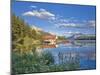 Boathouse and Maligne Lake, Jasper National Park, Alberta, Rockies, Canada-Michele Falzone-Mounted Photographic Print