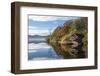 Boathouse and reflections, Lake Ullswater, Lake District National Park, Cumbria, England, United Ki-James Emmerson-Framed Photographic Print