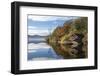 Boathouse and reflections, Lake Ullswater, Lake District National Park, Cumbria, England, United Ki-James Emmerson-Framed Photographic Print