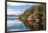 Boathouse and reflections, Lake Ullswater, Lake District National Park, Cumbria, England, United Ki-James Emmerson-Framed Photographic Print