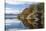 Boathouse and reflections, Lake Ullswater, Lake District National Park, Cumbria, England, United Ki-James Emmerson-Stretched Canvas