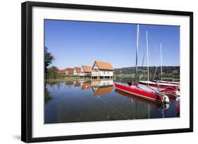 Boathouse at Alpsee Lake, Immenstadt, Allgau, Bavaria, Germany, Europe-Markus-Framed Photographic Print