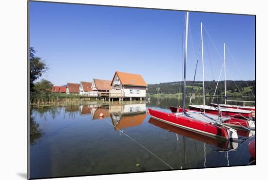 Boathouse at Alpsee Lake, Immenstadt, Allgau, Bavaria, Germany, Europe-Markus-Mounted Photographic Print