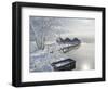 Boathouse at the Kochelsee, Tolzer Country, Bavaria, Germany-Rainer Mirau-Framed Photographic Print