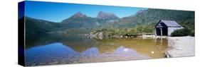 Boathouse at the Lakeside, Dove Lake, Cradle Mountain-Lake St Clair National Park, Tasmania-null-Stretched Canvas