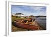 Boathouse Cafe and Rowing Boats at Hornsea Mere-Mark Sunderland-Framed Photographic Print