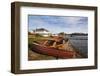 Boathouse Cafe and Rowing Boats at Hornsea Mere-Mark Sunderland-Framed Photographic Print