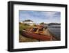 Boathouse Cafe and Rowing Boats at Hornsea Mere-Mark Sunderland-Framed Photographic Print