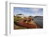 Boathouse Cafe and Rowing Boats at Hornsea Mere-Mark Sunderland-Framed Photographic Print