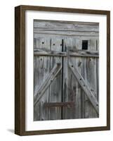 Boathouse Door at Norheimsund, Hardanger Fjord, Norway-Russell Young-Framed Photographic Print