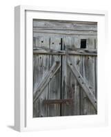 Boathouse Door at Norheimsund, Hardanger Fjord, Norway-Russell Young-Framed Photographic Print