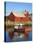 Boathouse in Rockport Harbor, Cape Ann, Greater Boston Area, Massachusetts, New England, USA-Richard Cummins-Stretched Canvas