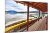 Boathouse, Maligne Lake, Canada-George Oze-Mounted Photographic Print