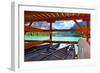 Boathouse on Emerald Lake, Canada-George Oze-Framed Photographic Print