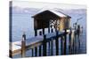 Boathouse on Lake Tahoe, California-George Oze-Stretched Canvas