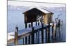 Boathouse on Lake Tahoe, California-George Oze-Mounted Photographic Print