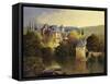 Boathouse on the Dordogne-Max Hayslette-Framed Stretched Canvas