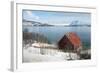 Boathouse on the Island of Kvaloya (Whale Island), Troms, Norway, Scandinavia, Europe-David Lomax-Framed Photographic Print